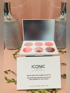 ICONIC London Lip & Cheek Palette — Pink and Coral Creams